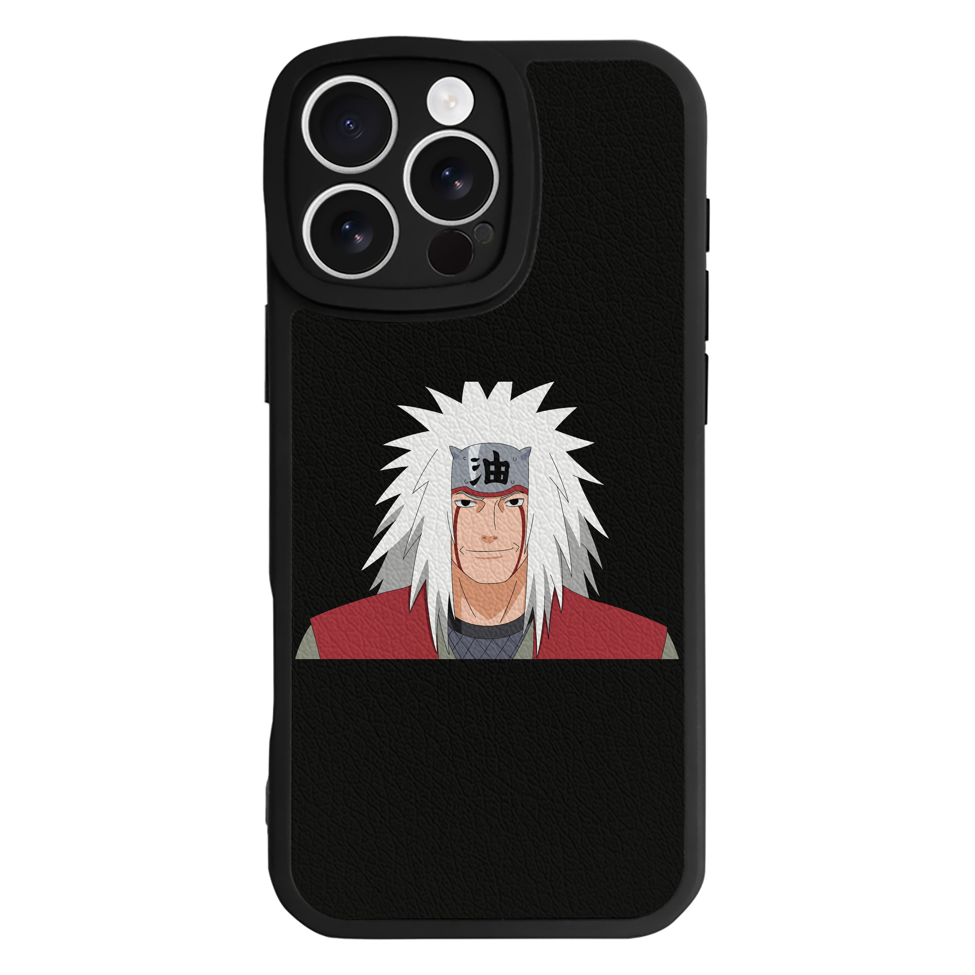 （画像用） NARUTO -ナルト- 自来也（じらいや） Jiraiya 【iPhone 16シリーズ対応】シリコンスマホケース（レザー調） 材質：シリコン